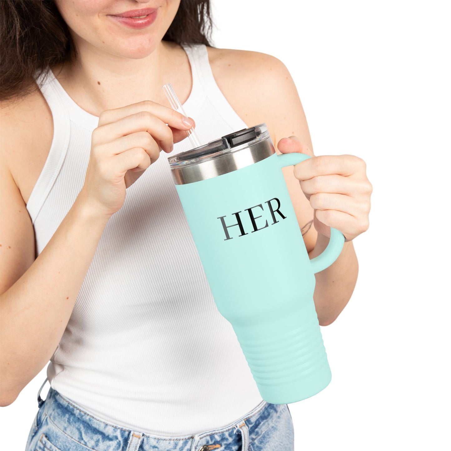 “HER” Affirmation 40oz Insulated Travel Tumbler